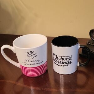 Festive Mug Set - Merry Christmas & Harvest Blessings